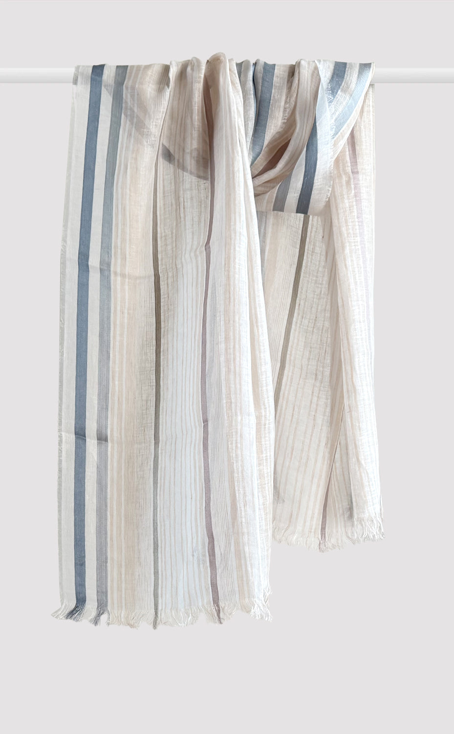 Airy Stripe Linen Silk Stole