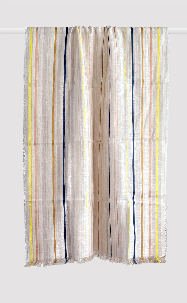 Citrus Stripe Linen Silk Stole