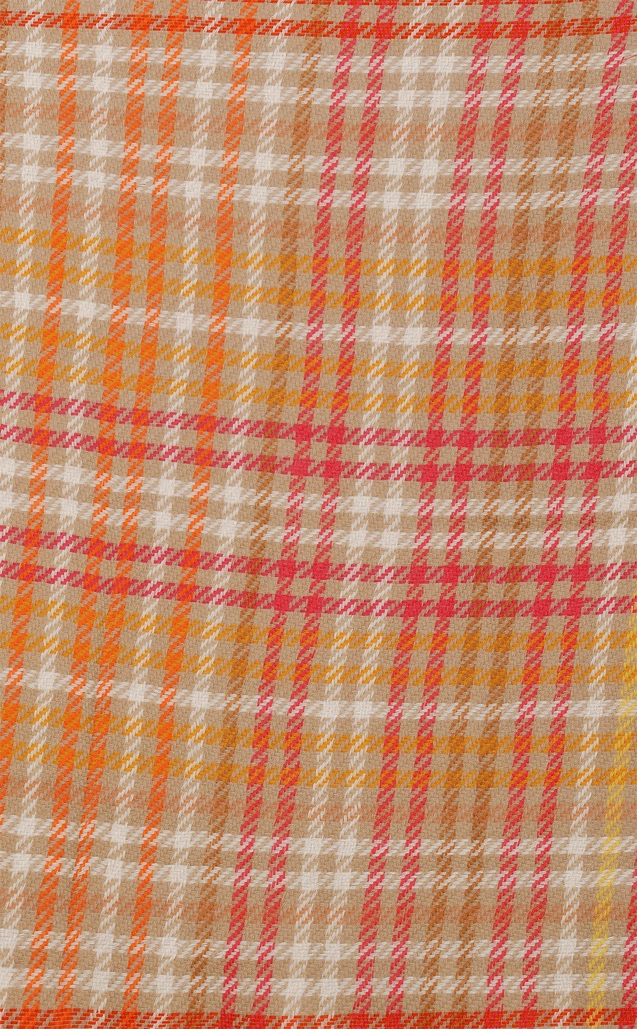 Sand Houndstooth Weave Merino Jacquard