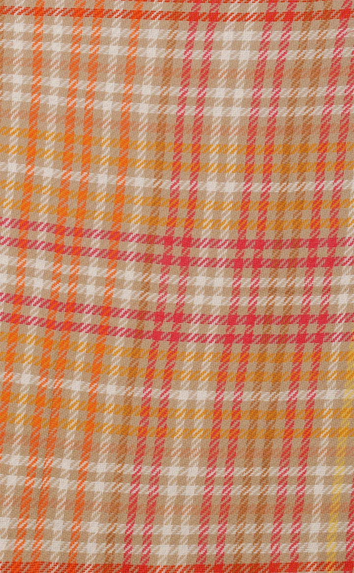 Sand Houndstooth Weave Merino Jacquard