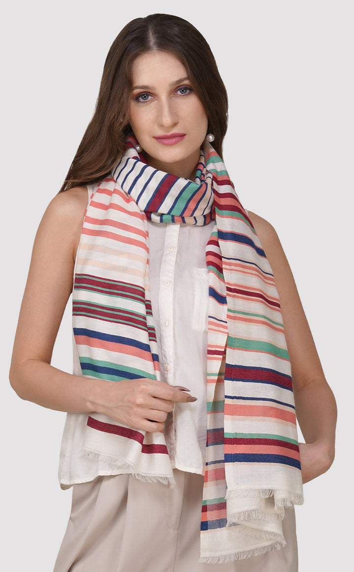 Coral Cotton Stripes