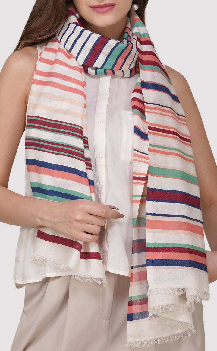 Coral Cotton Stripes