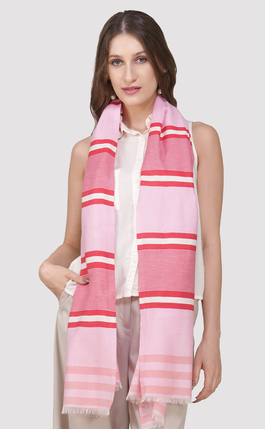 Nautical Pink Cotton Stripes