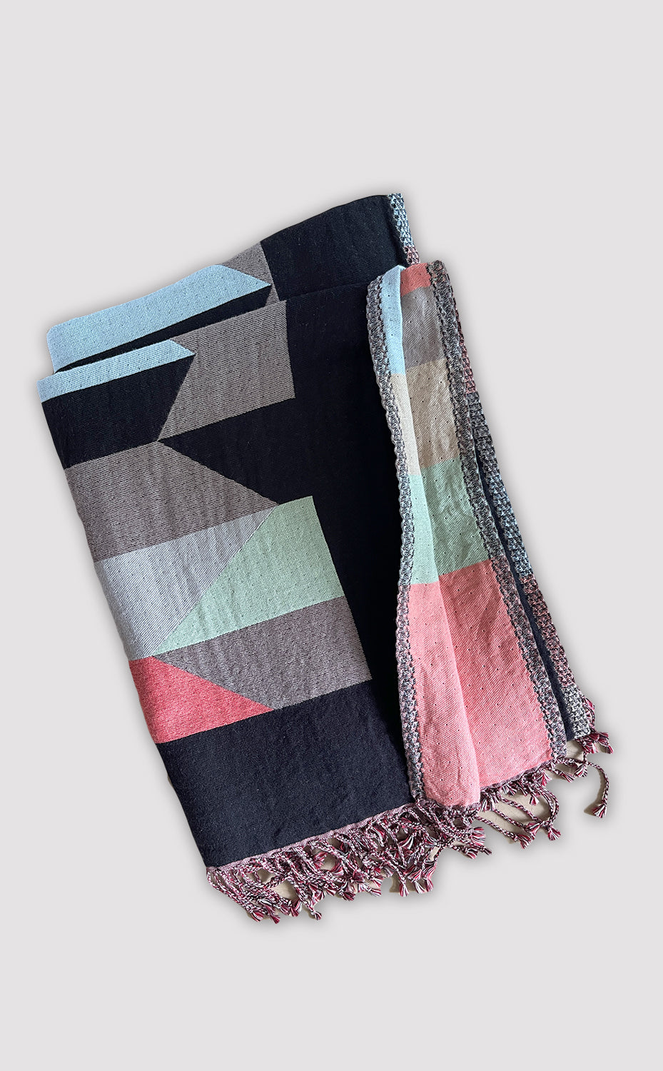 Black Geometric Throw