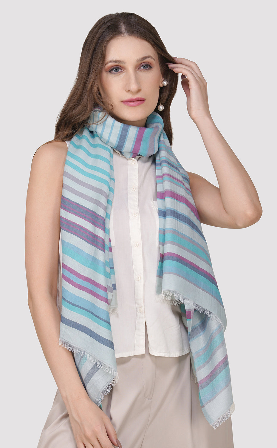 Dusty Blue Stripes