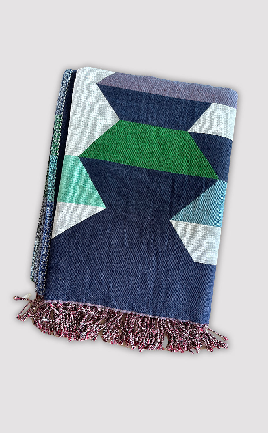 Blue Geometric Throw