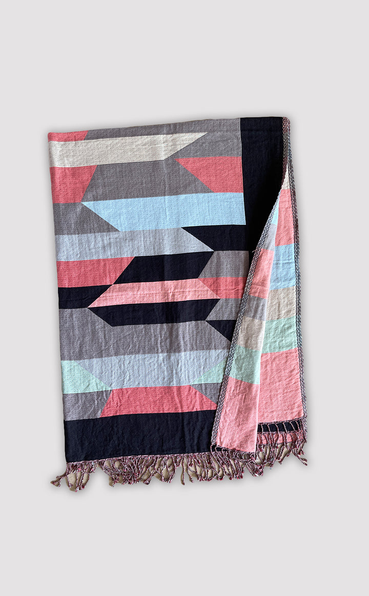Black Geometric Throw