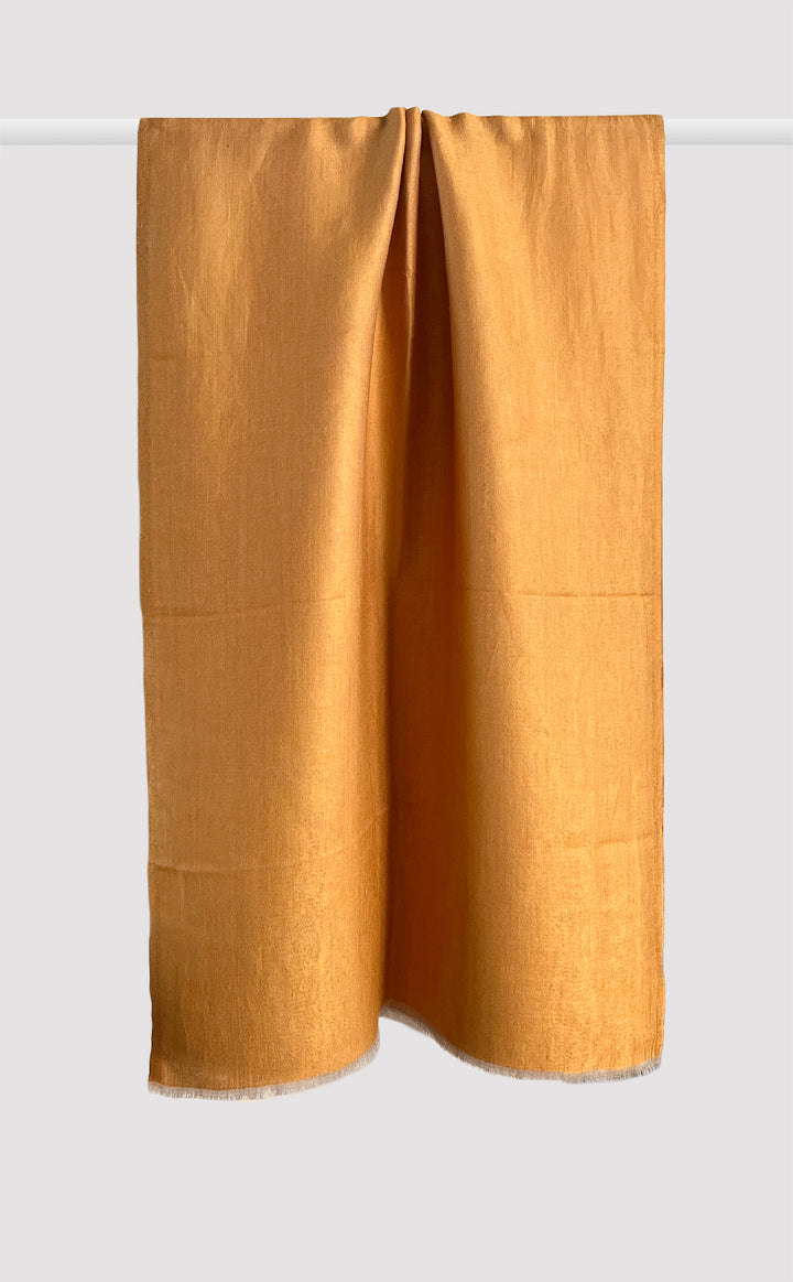 Zari Reversible Stole - Mustard