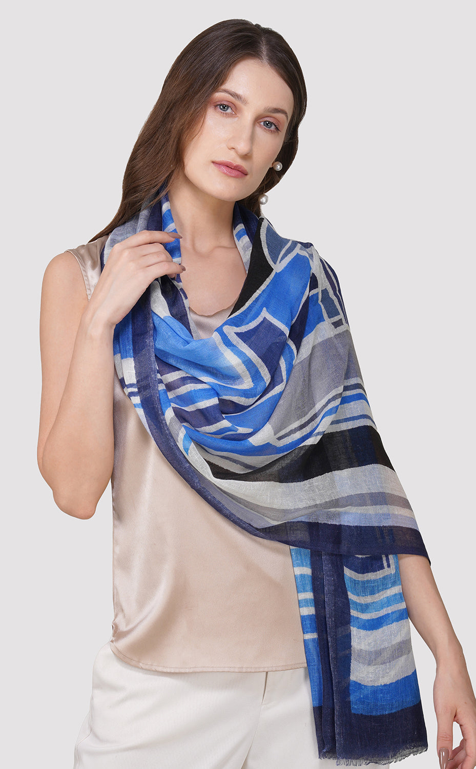 Santorini Linen Modal Stole