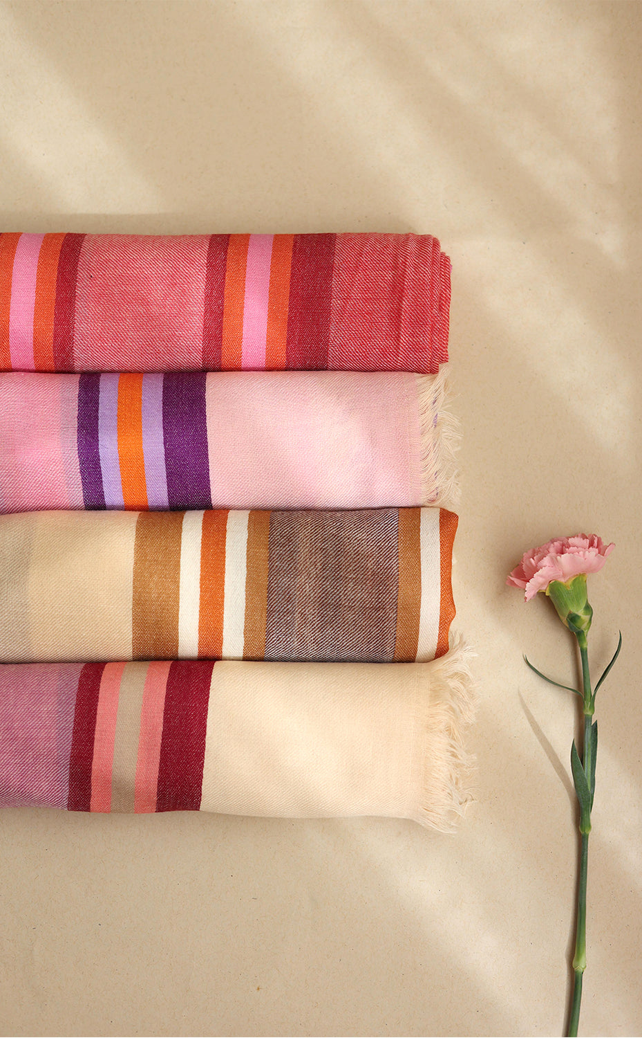 Velvet Stripes Merino Stole