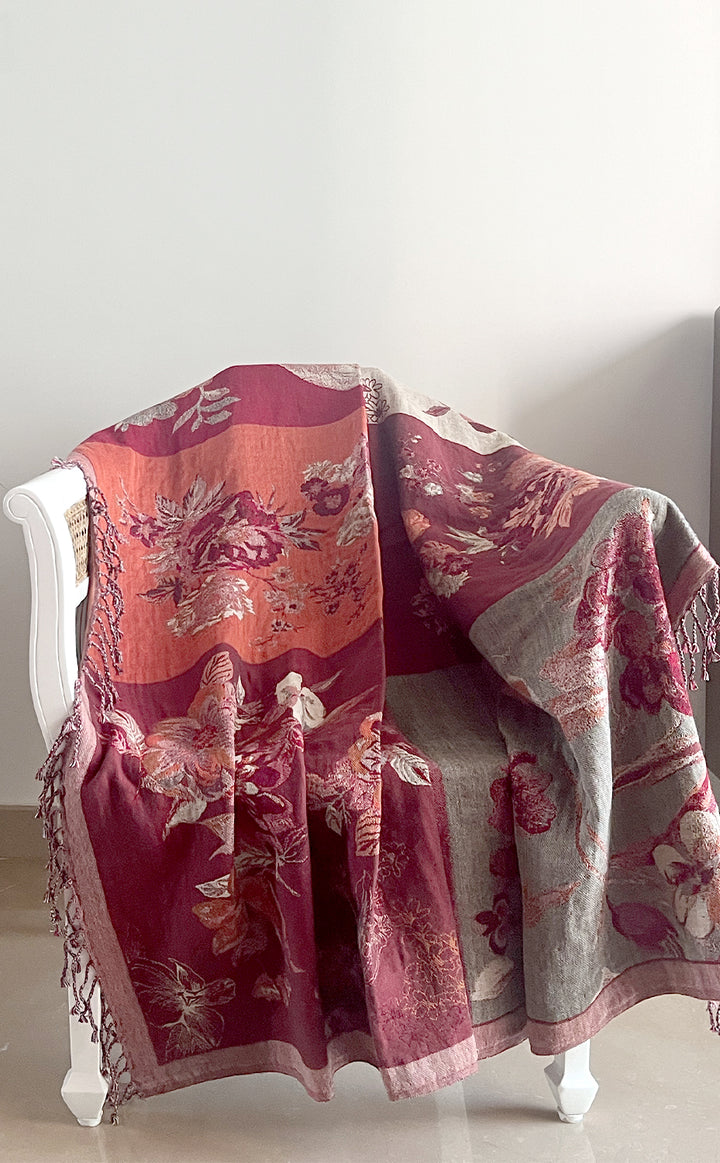 Rosewood Floral Throw