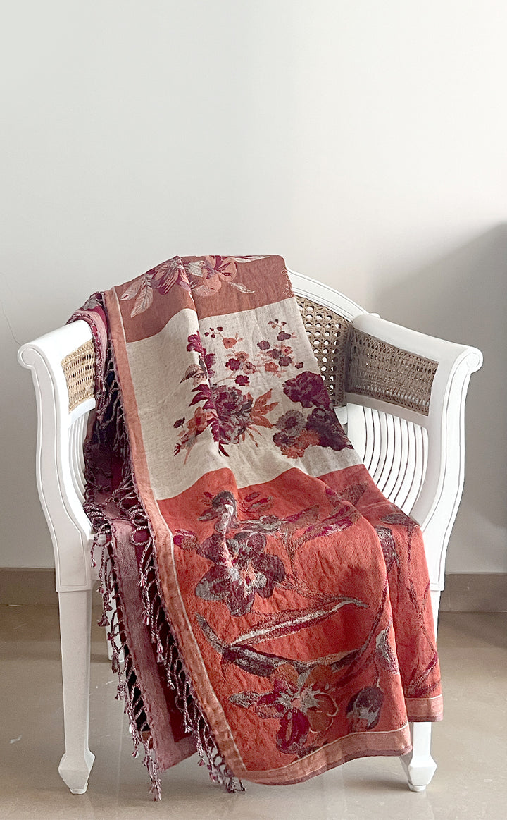 Rosewood Floral Throw