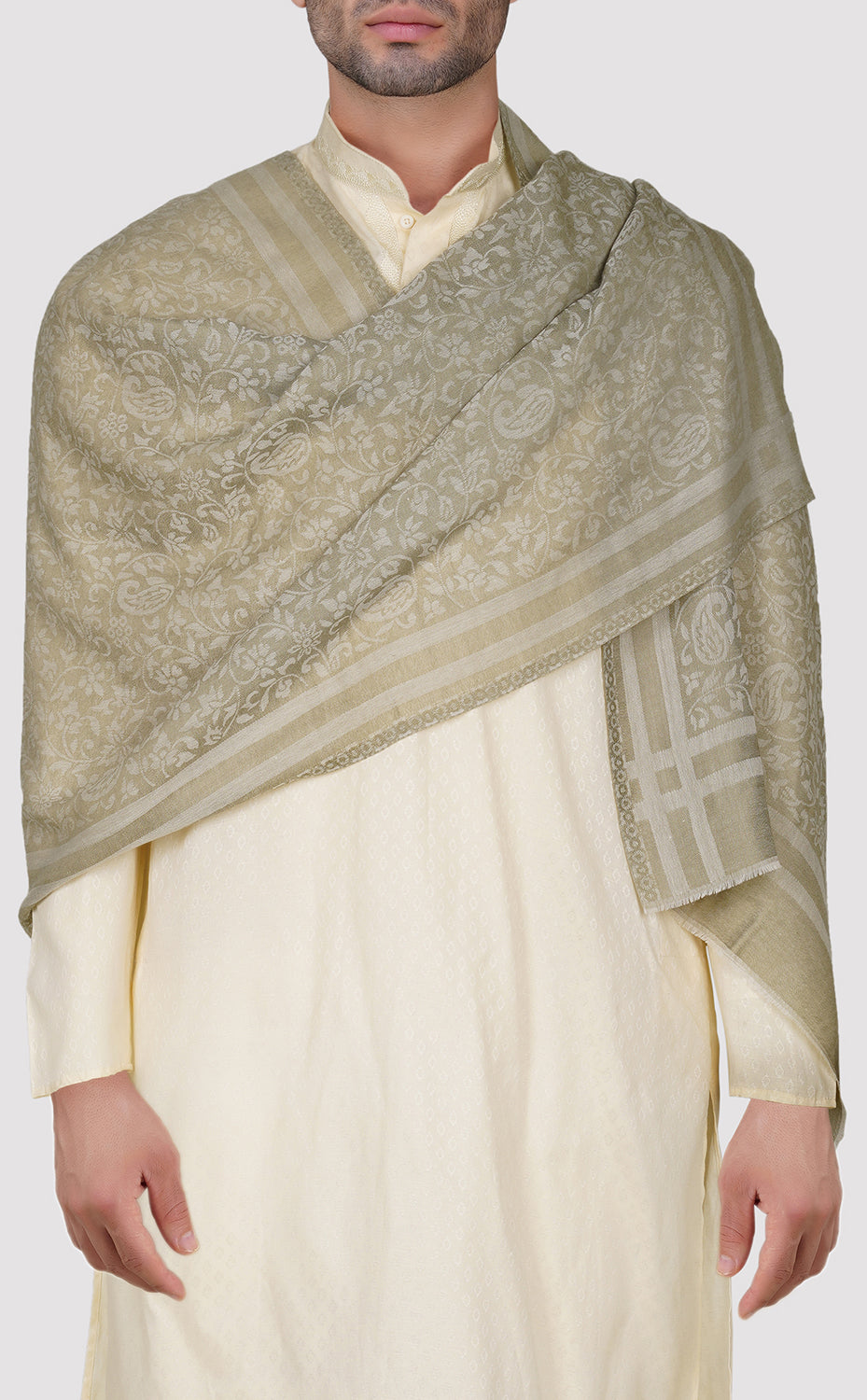 Pistachio Wool Jacquard