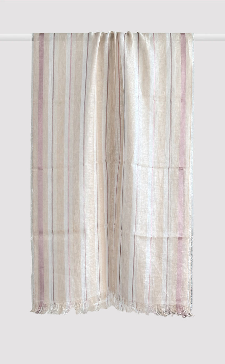 Pastel Stripe Linen Silk Stole