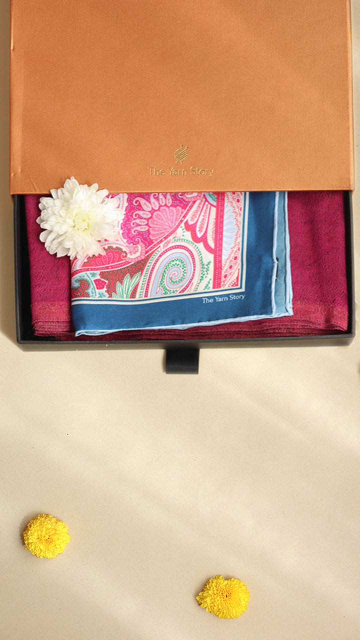 Fuchsia Paisley His Her Set