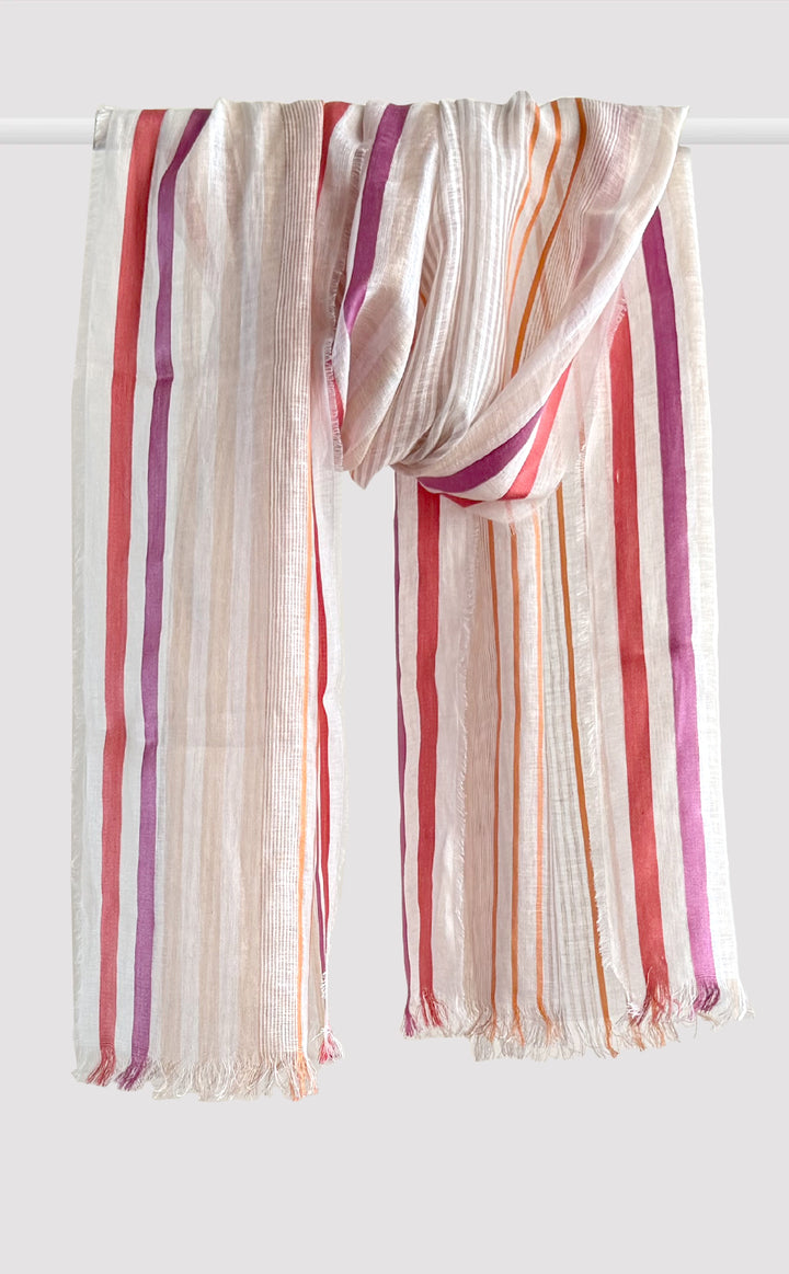 Serene Stripe Linen Silk Stole