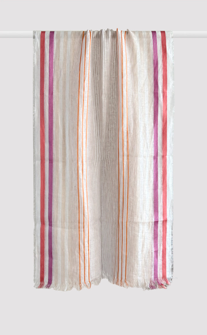 Serene Stripe Linen Silk Stole