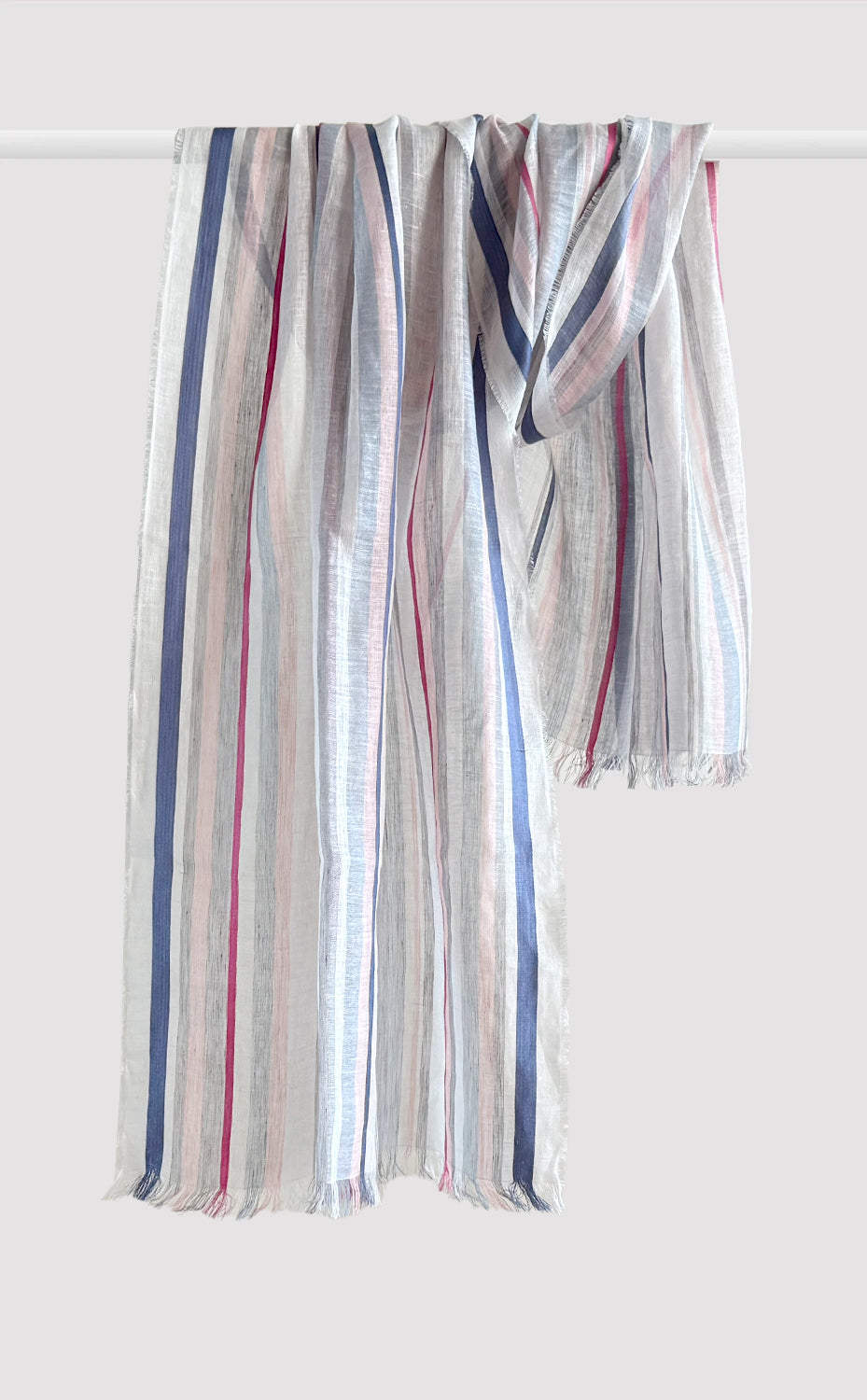 Iris Stripe Linen Silk Stole