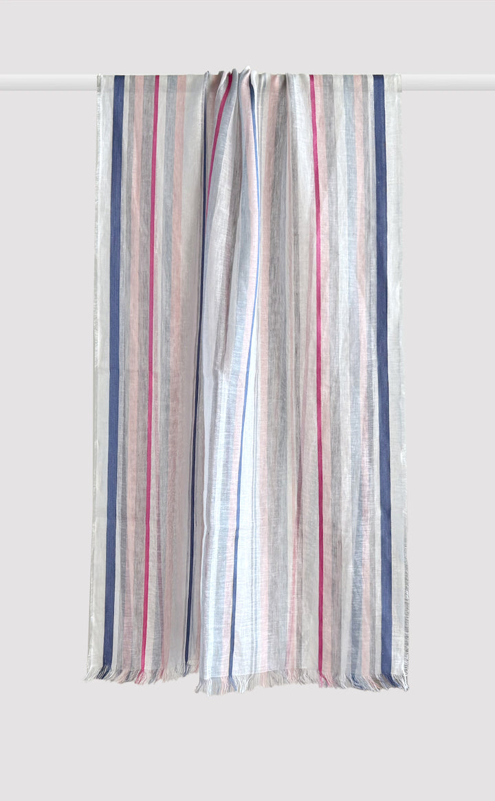 Iris Stripe Linen Silk Stole