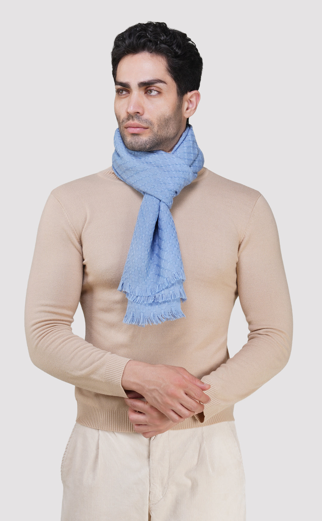 Sky Blue Woven Muffler