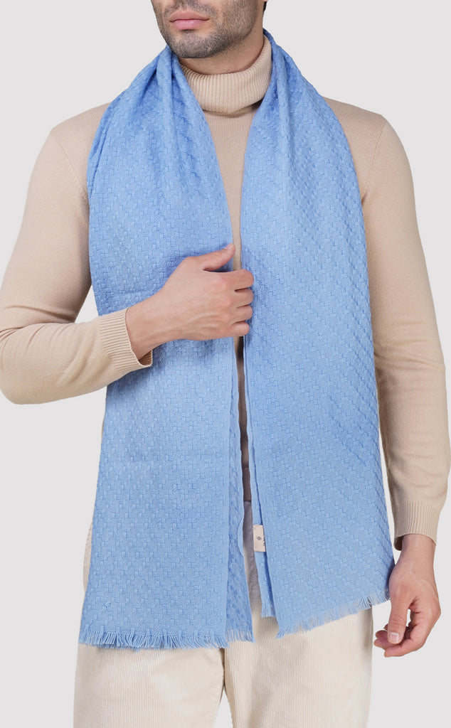 【Knuth Marf】border volume muffler/blue Knuth Marf - ボーダーボリュームマフラー (ブルー) border volume