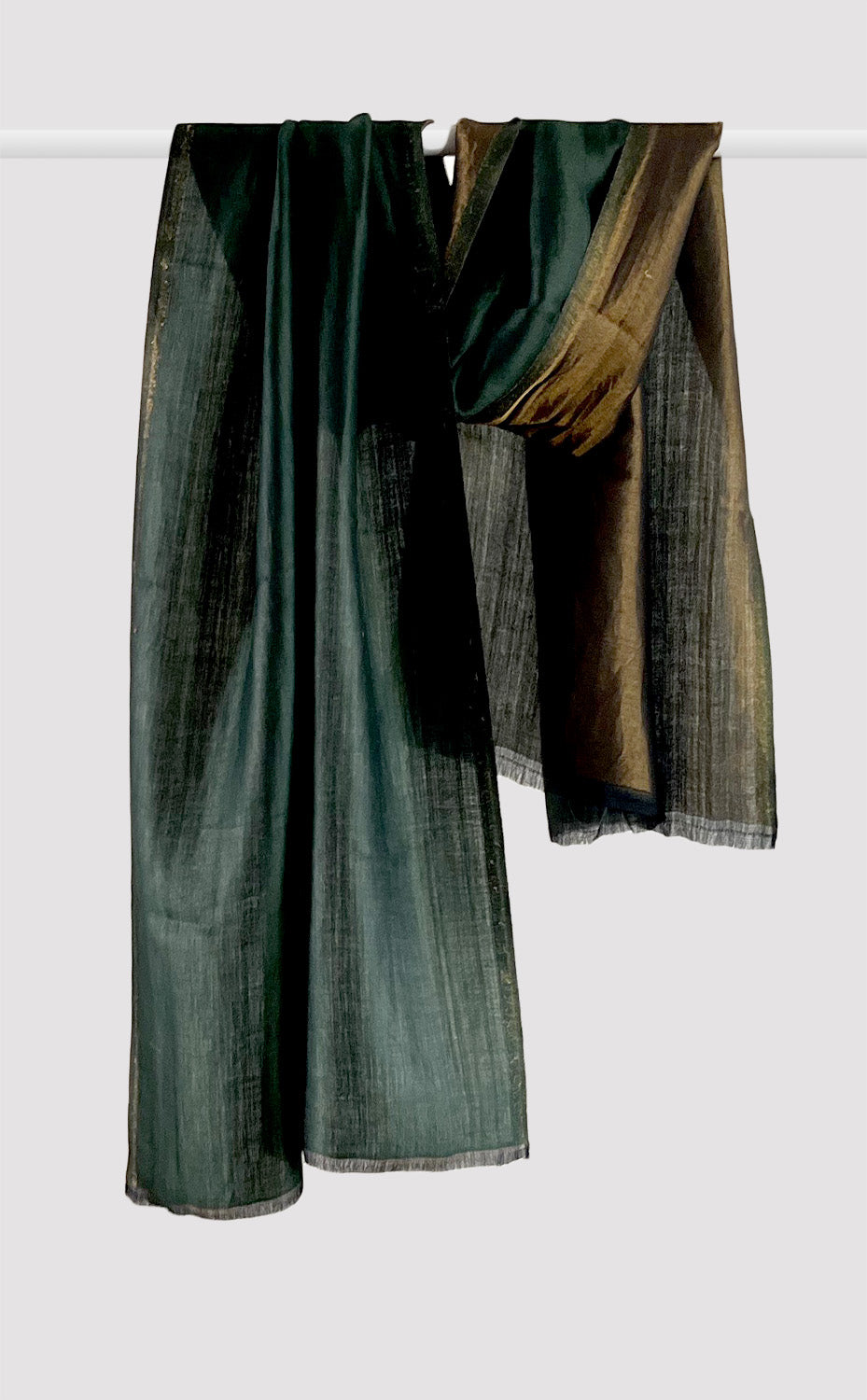 Zari Reversible Stole - Bottle Green