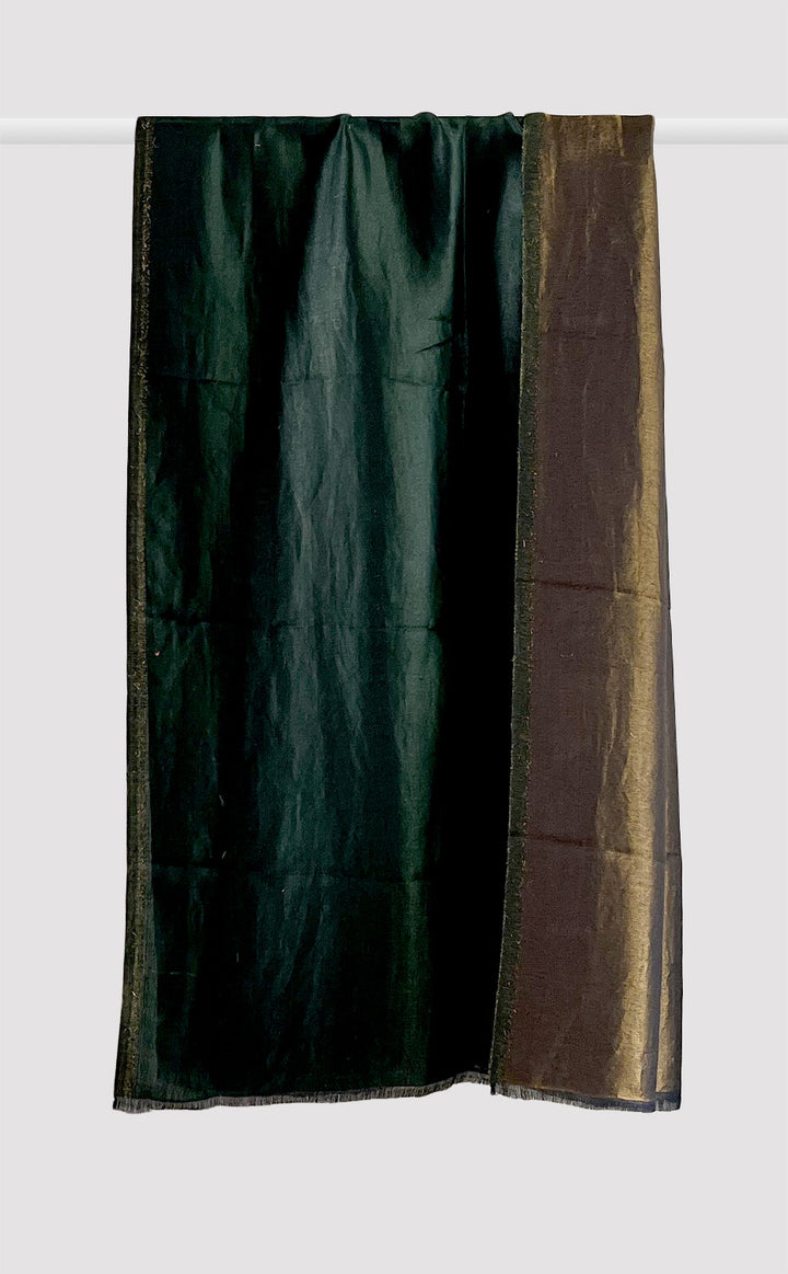 Zari Reversible Stole - Bottle Green