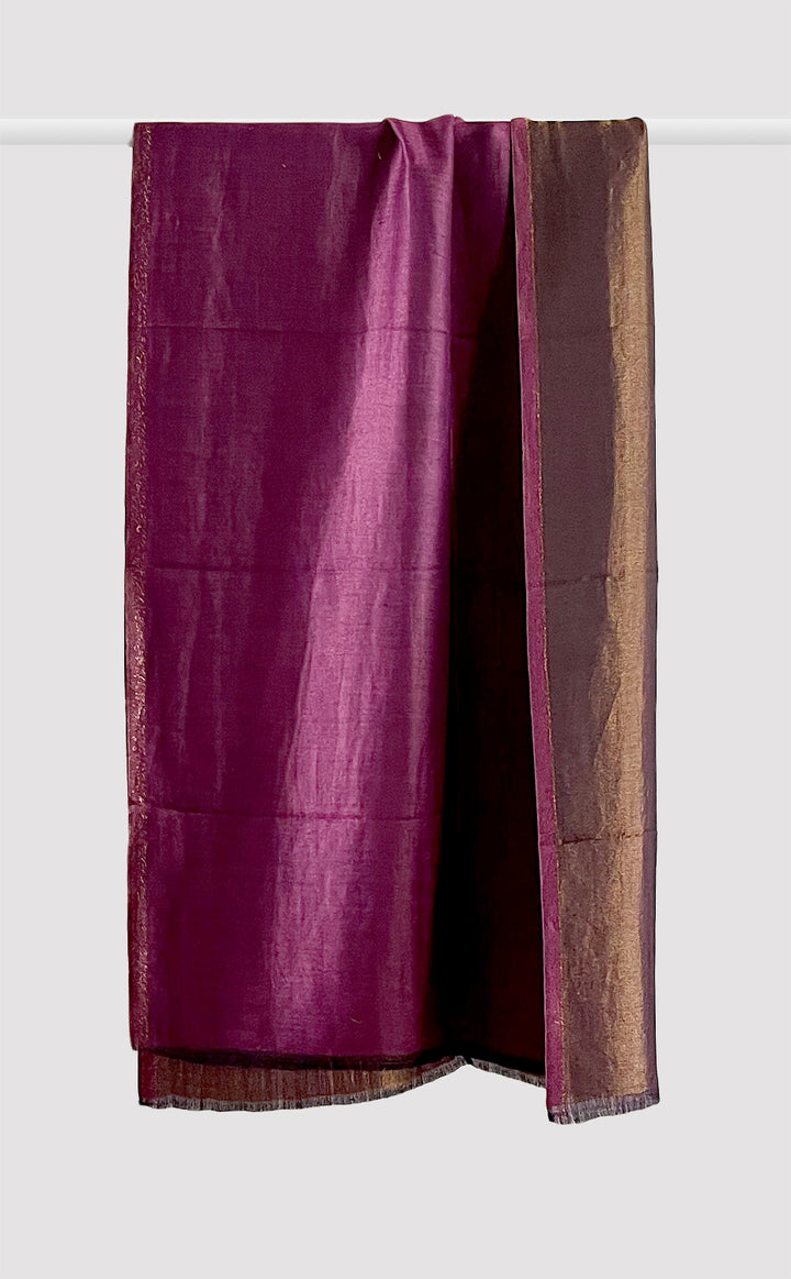 Zari Reversible Stole - Midnight Purple