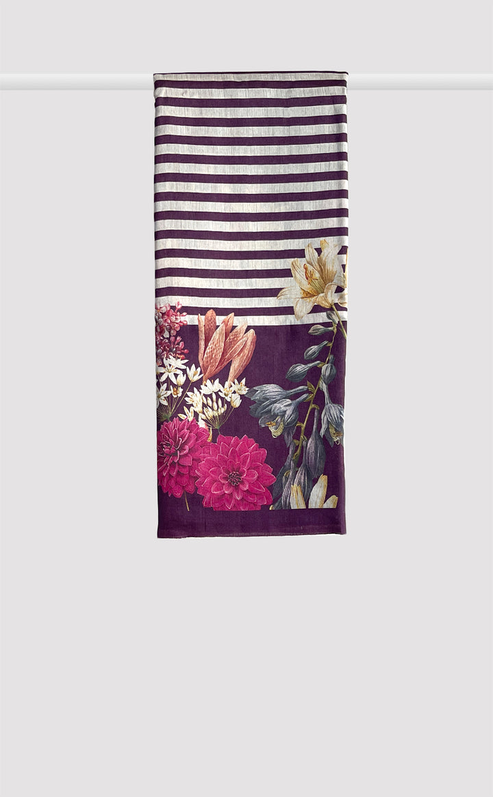 Tussar Georgette Violet Summer Saree