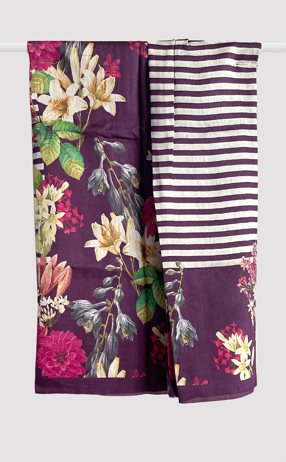 Tussar Georgette Violet Summer Saree
