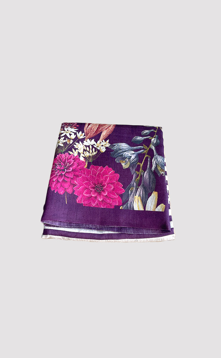 Tussar Georgette Violet Summer Saree