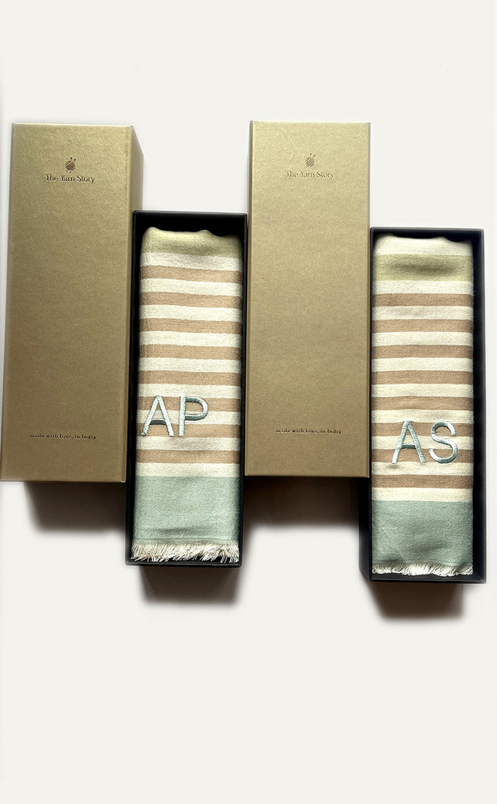 Personalised Cotton Streaks Stole