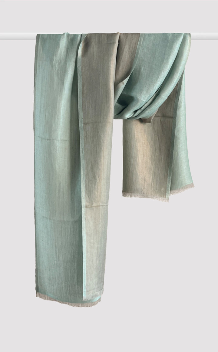 Zari Reversible Stole - Mint