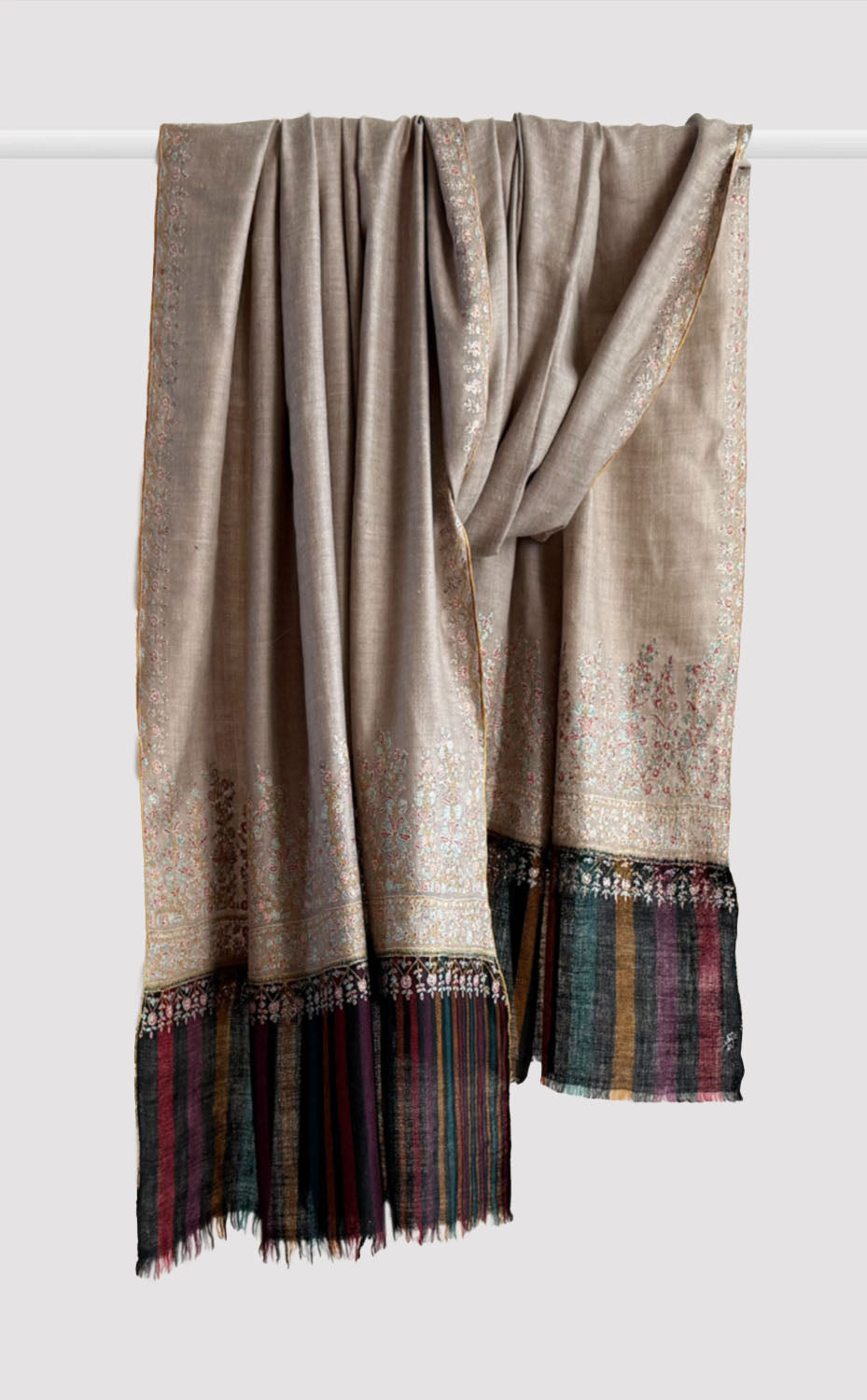 Pashmina Hand Embroidered Dawn Shawl