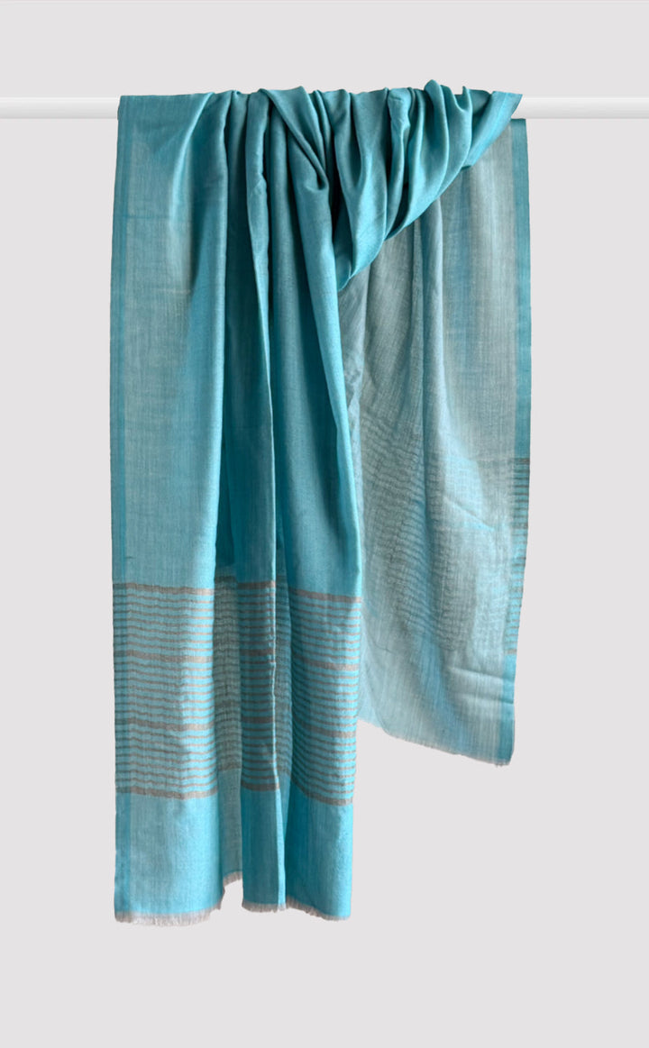 Seaglass Zari Stripe Stole