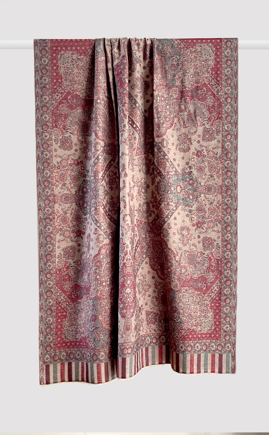 Beige and Rust Intricate Kani Shawl