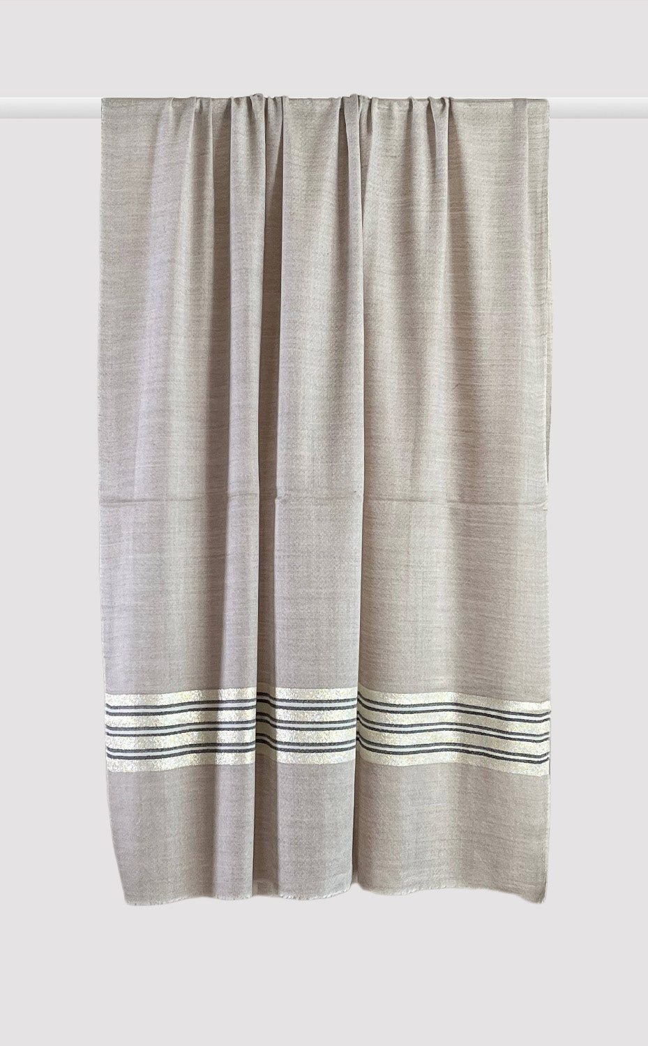 Slate Black Streak Zari Shawl