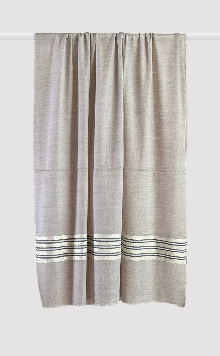 Slate Black Streak Zari Shawl