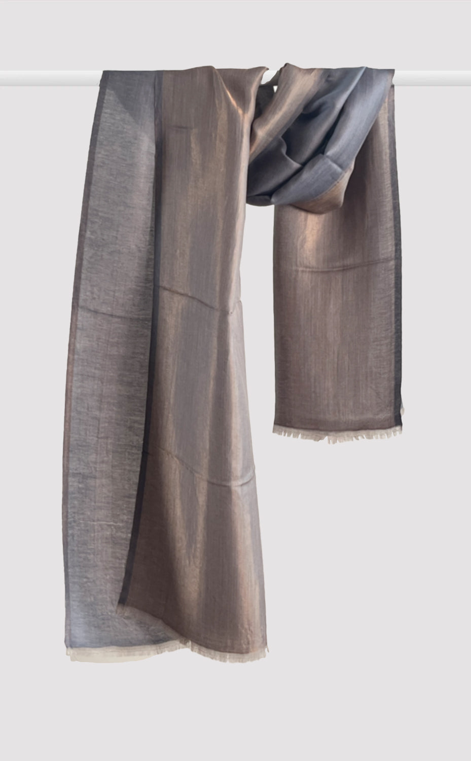 Zari Reversible Stole - Slate Grey