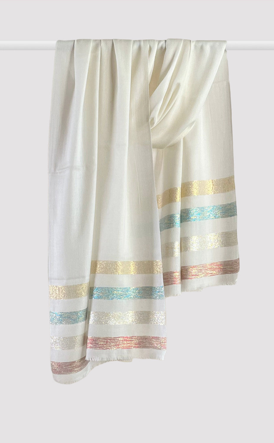 Multicolor Streak Zari Stole