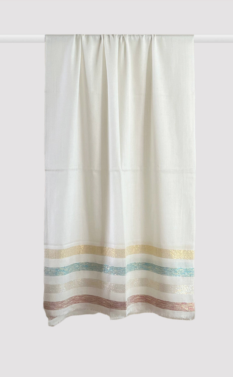 Multicolor Streak Zari Stole
