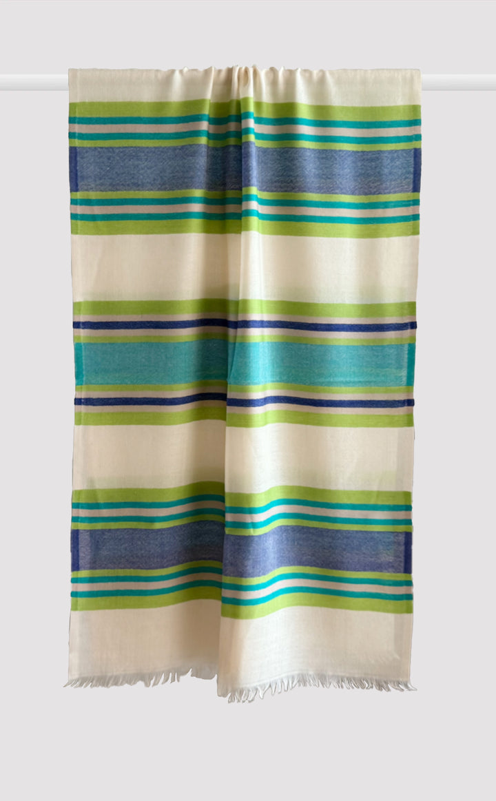 Garden Stripes Merino Stole