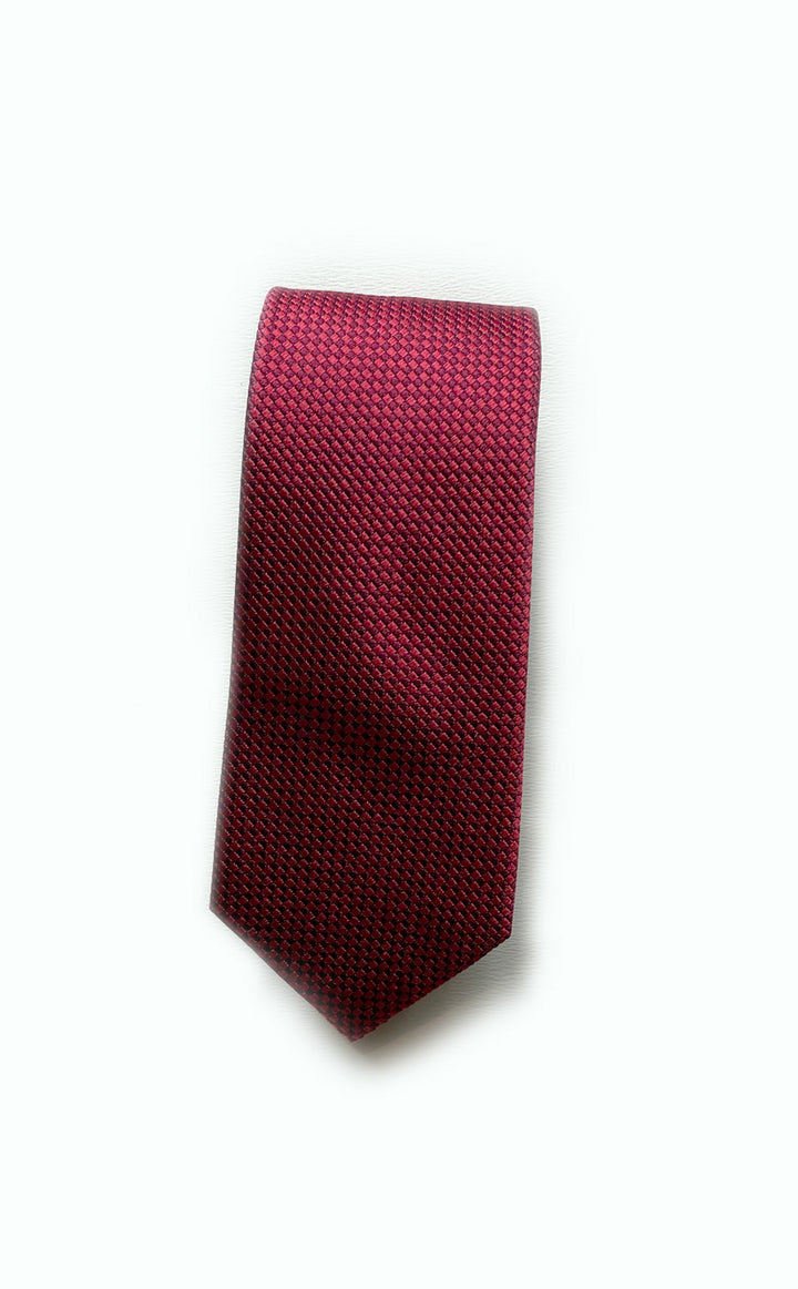 Burgundy Grid Tie