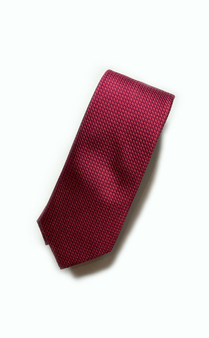 Burgundy Grid Tie