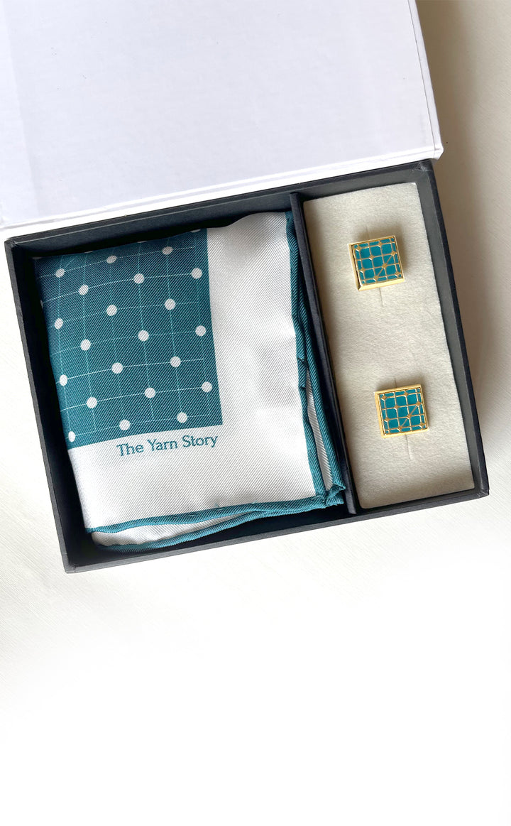 Teal Polka Set for Him