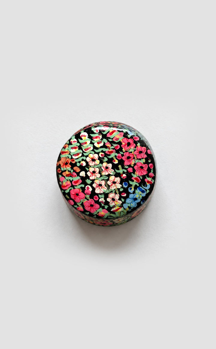 Oval Kashmiri Papier Mache Box