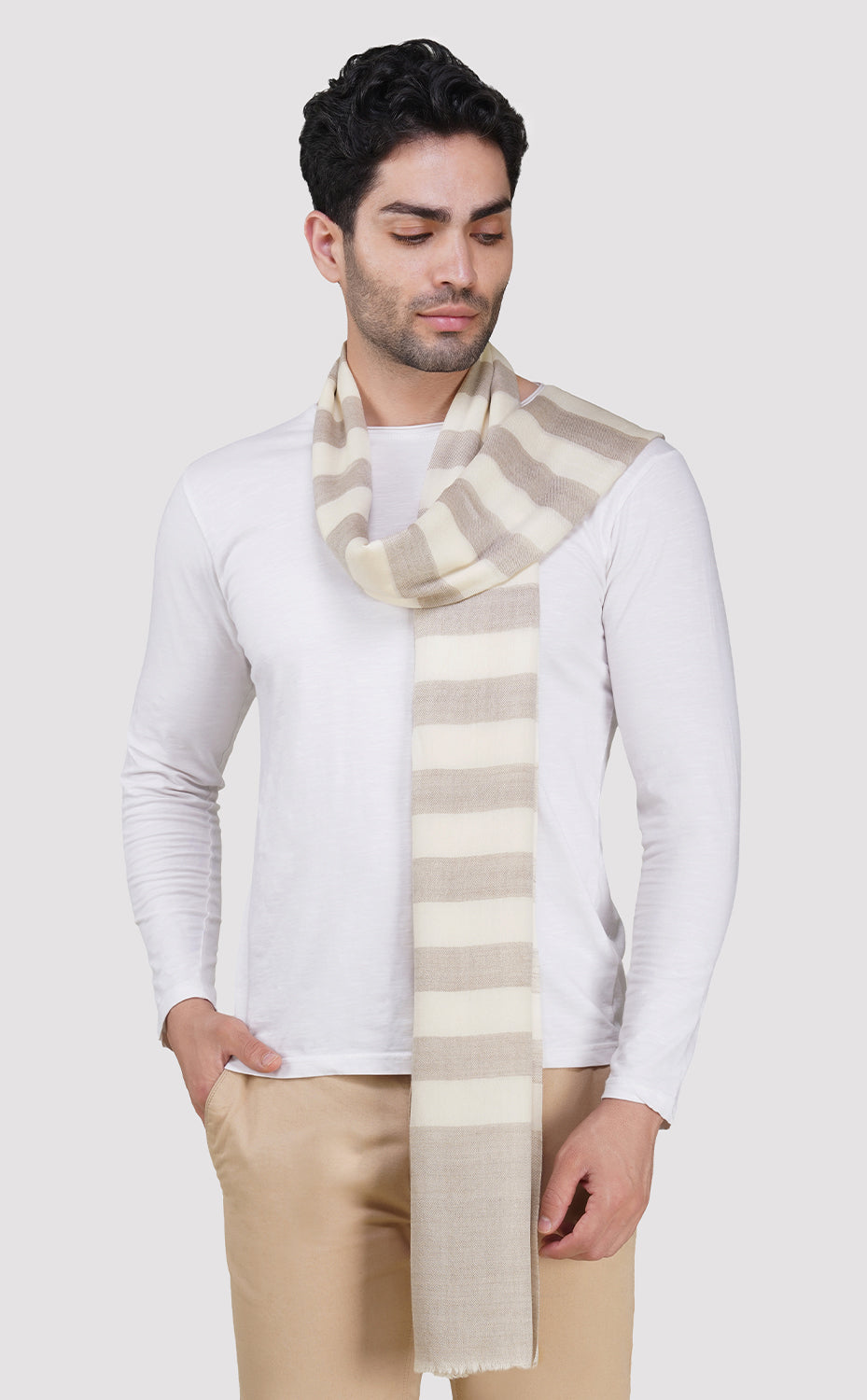 Block Stripe Pashmina Stole
