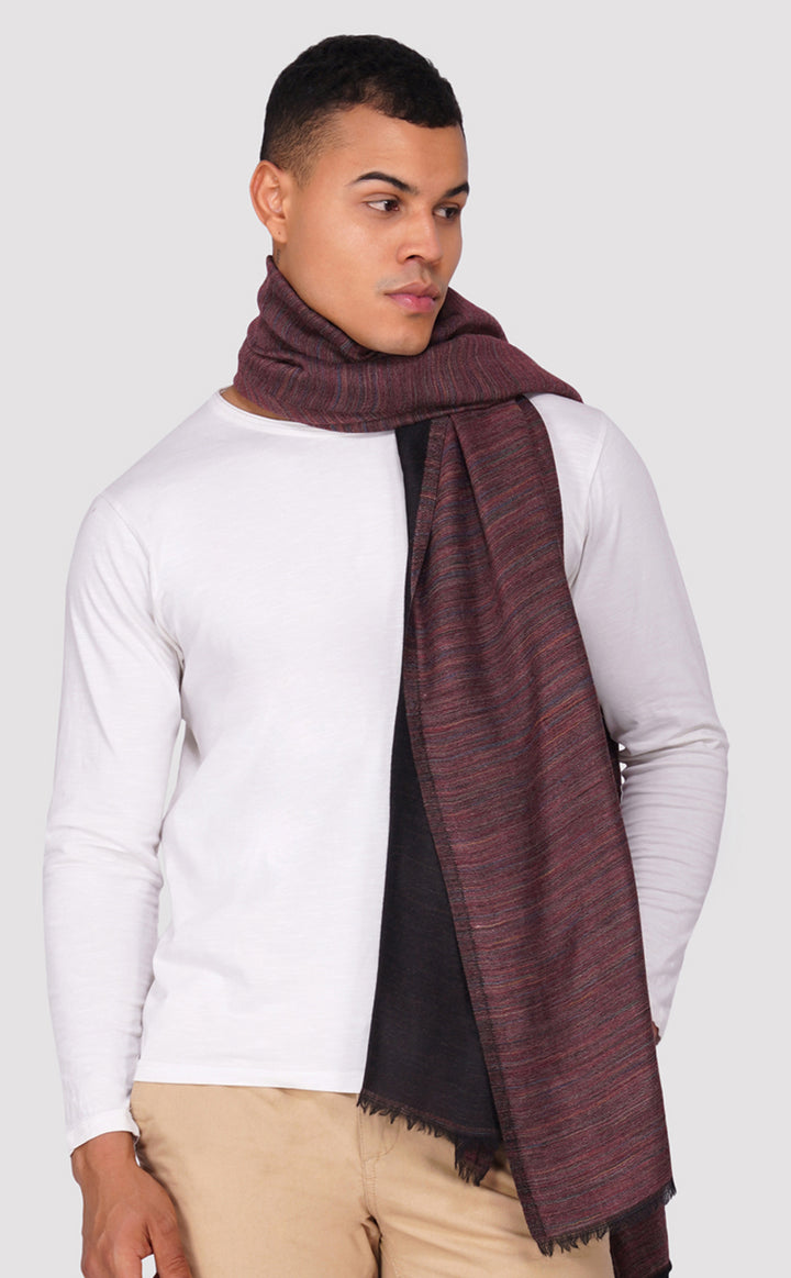 Reversible Pashmina Shawl - Rose