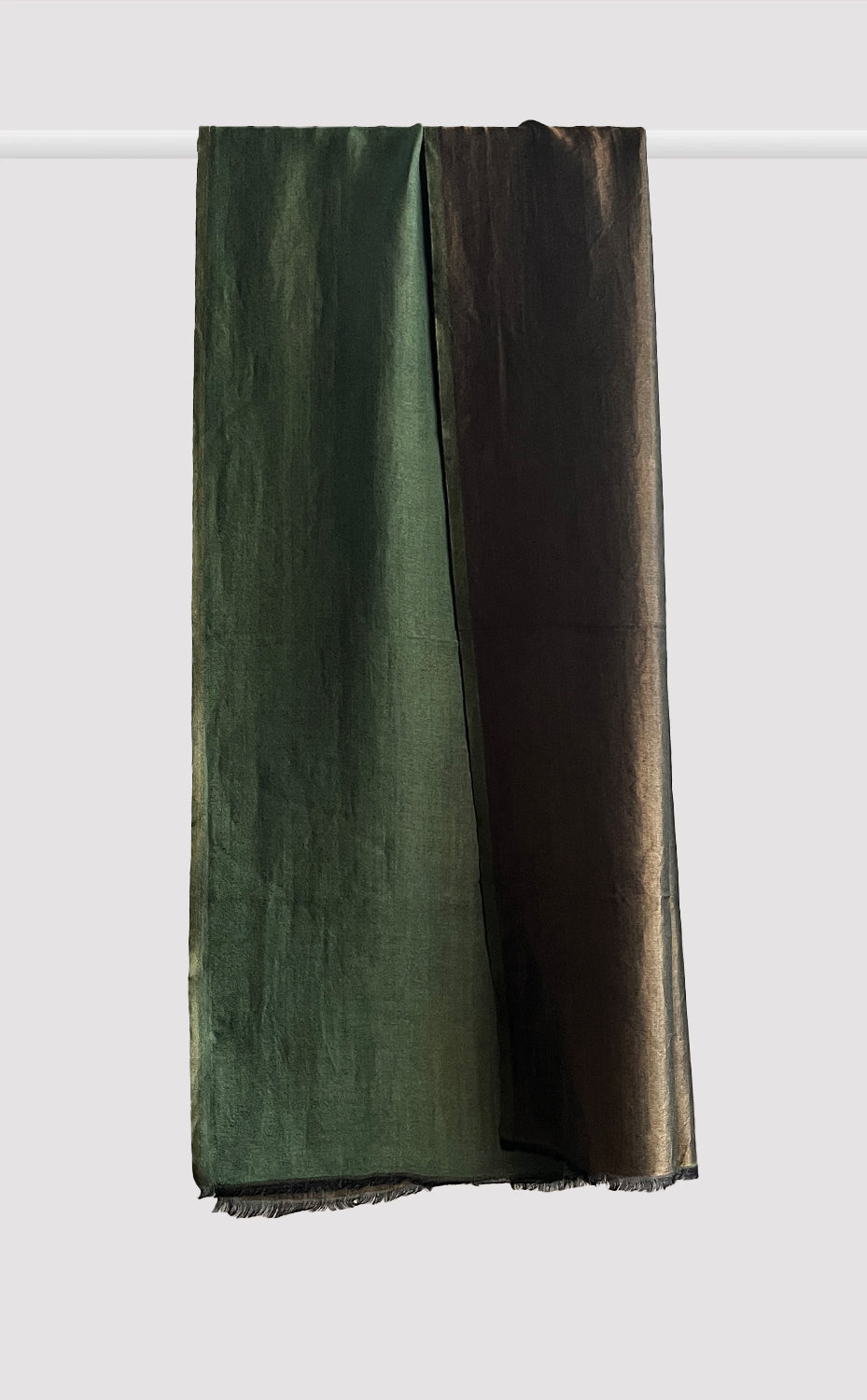 Zari Reversible Shawl - Moss Green