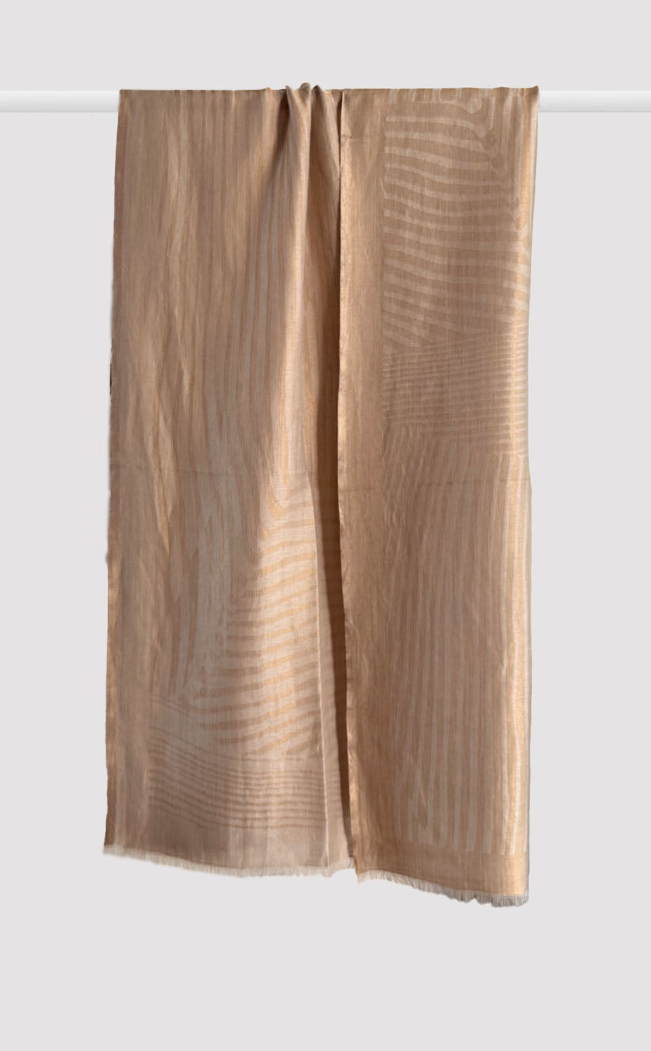 Beige Contour Zari Shawl